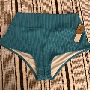 Victoria’s Secret “Pink” New with Tags Boy Short Ribbed Turquoise Bikini Bottoms